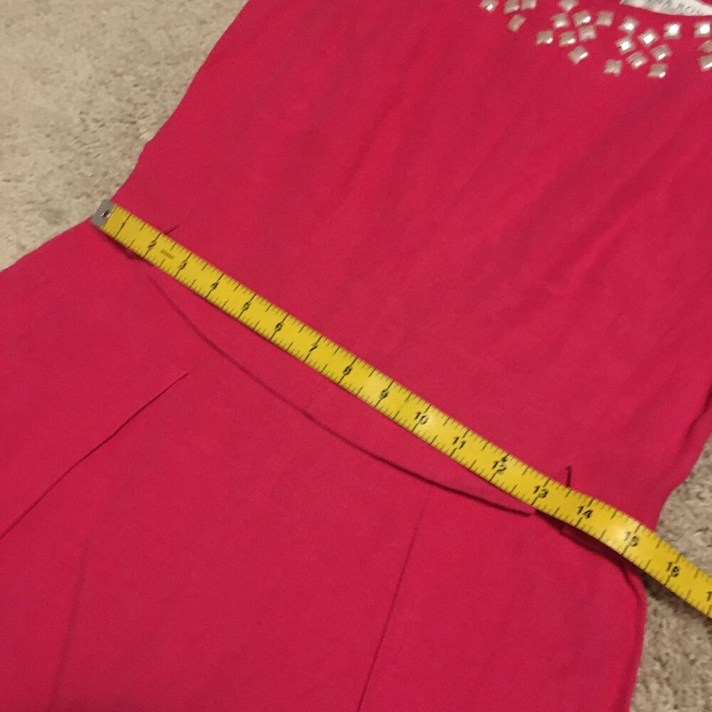 Edina Ronay Miami Pink Linen Blend Seashell A-Line Dress S - Picture 14 of 16